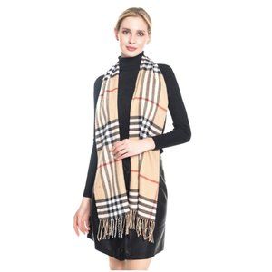 Classic Beige Winter Scarf Wrap – Oversized Shawl / NWT